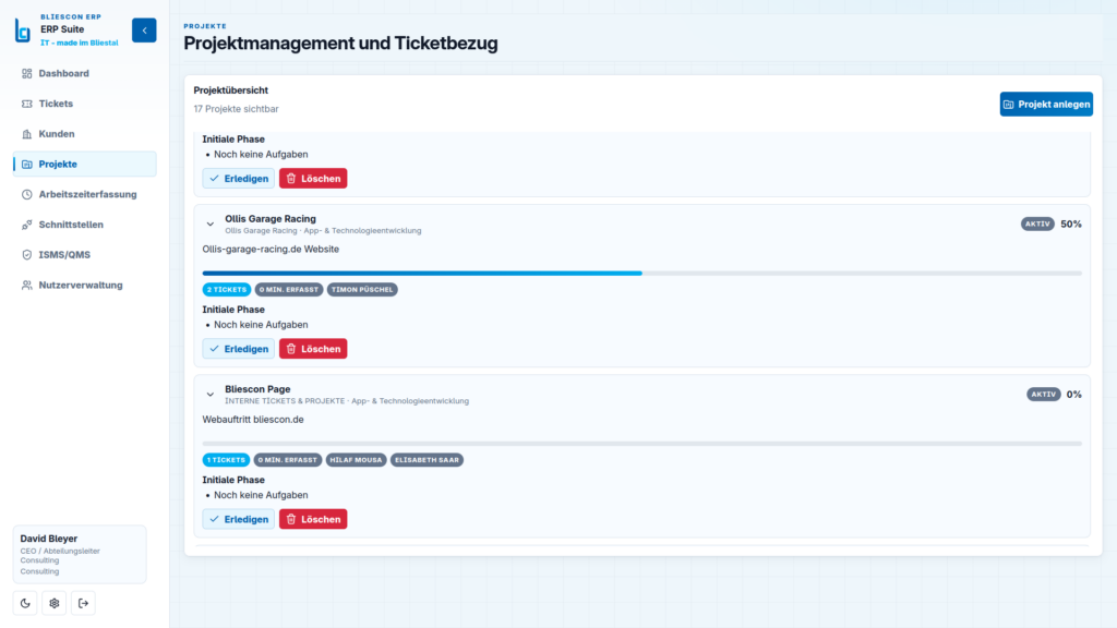 Projektübersicht